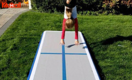 an inflatable air track gym mat